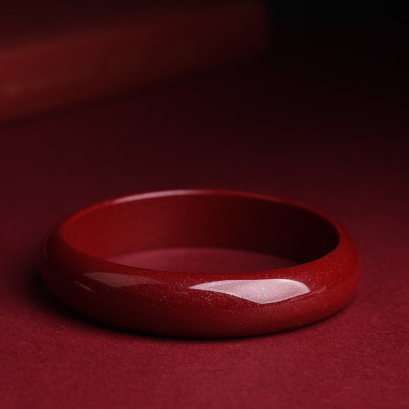 Imperial Cinnabar Heart Sutra Bangle
