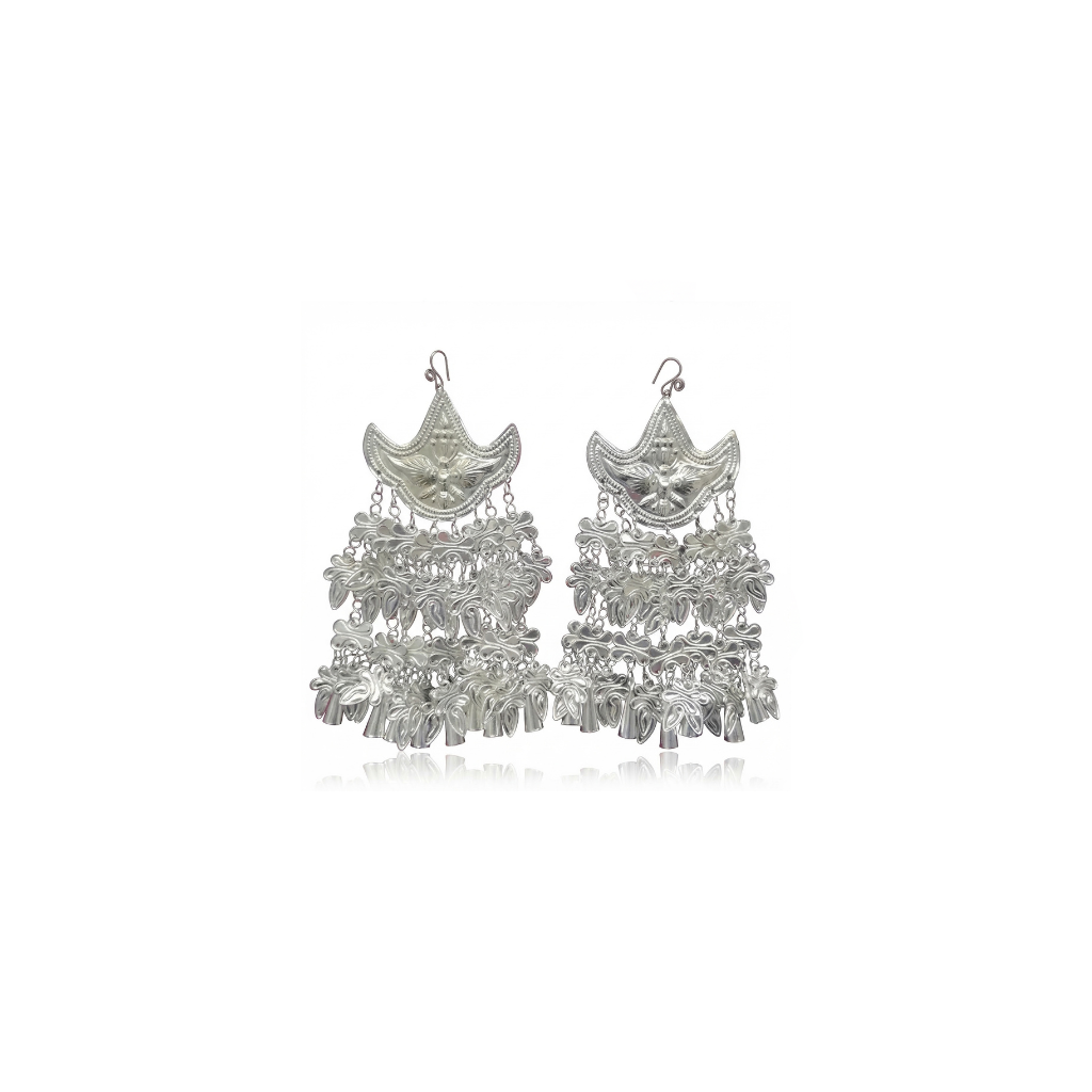 Miao Silver Earrings  | Ethnic Heritage
