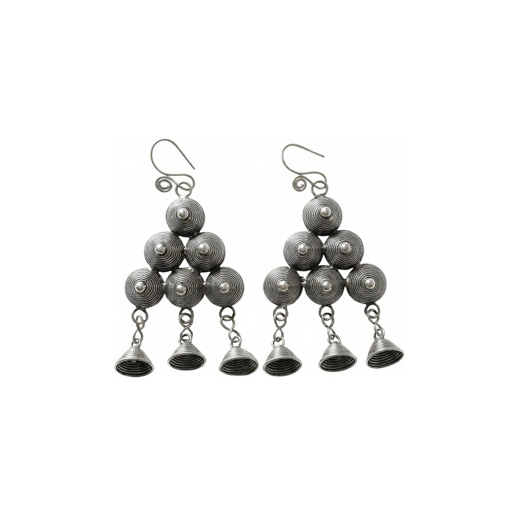 Miao Silver Earrings  | Ethnic Heritage