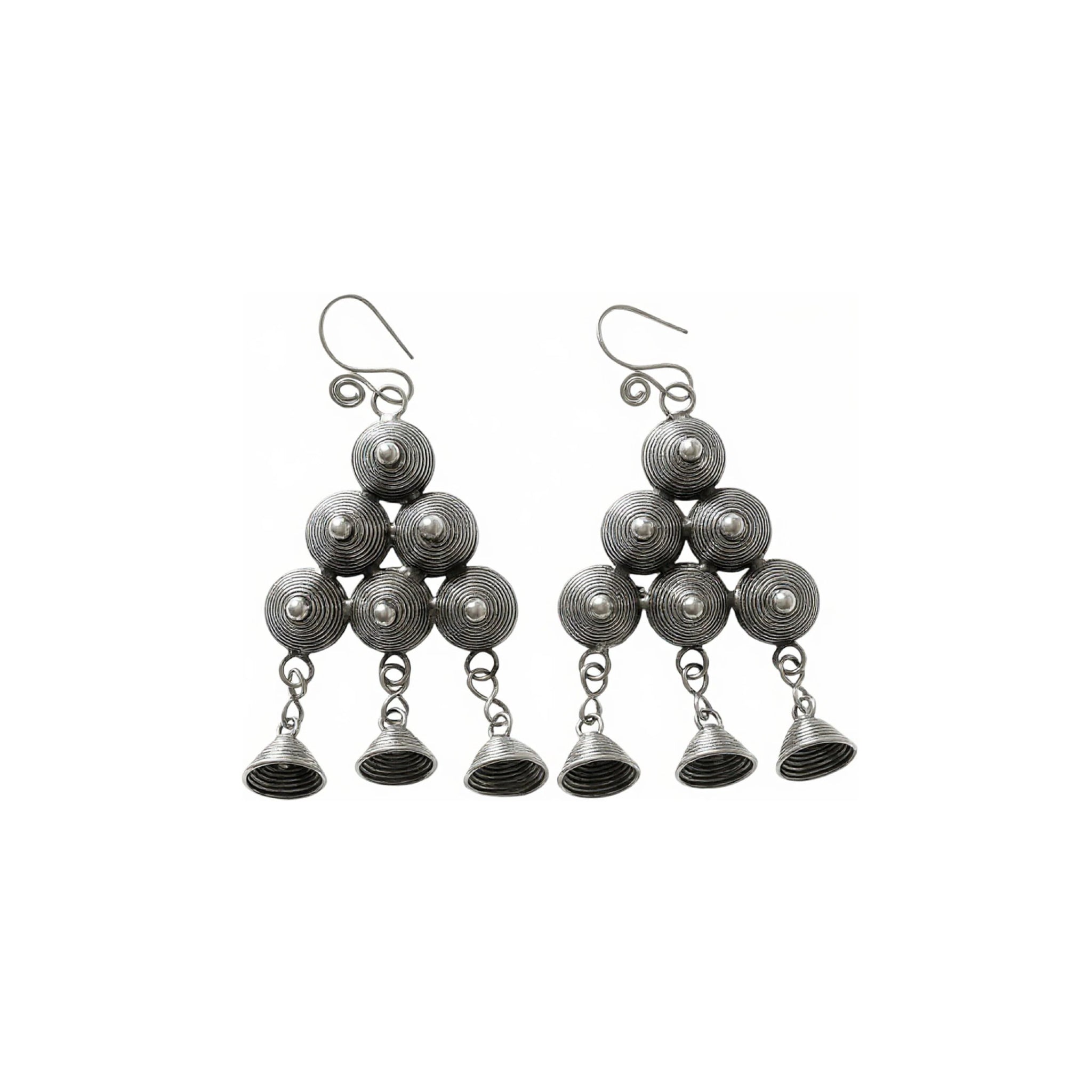 Miao Silver Earrings  | Ethnic Heritage