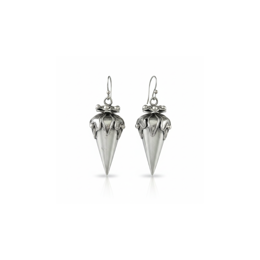 Miao Silver Earrings | Ethnic Heritage