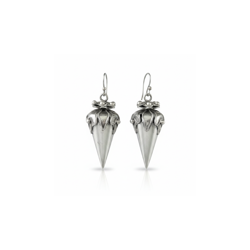 Miao Silver Earrings | Ethnic Heritage