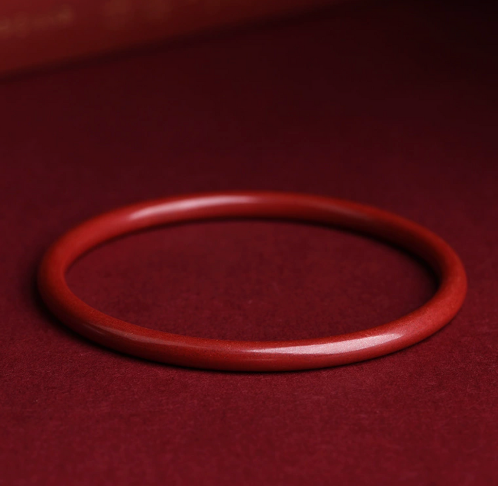 Imperial Cinnabar Heart Sutra Bangle