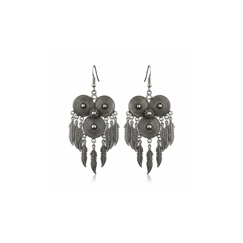 Miao Silver Earrings  | Ethnic Heritage