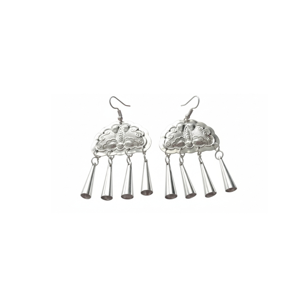 Miao Silver Earrings | Ethnic Heritage