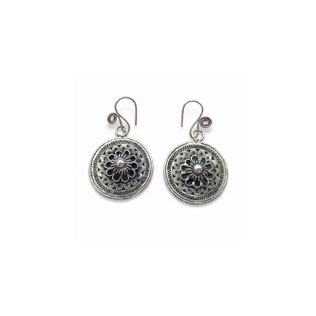 Miao Silver Earrings | Ethnic Heritage