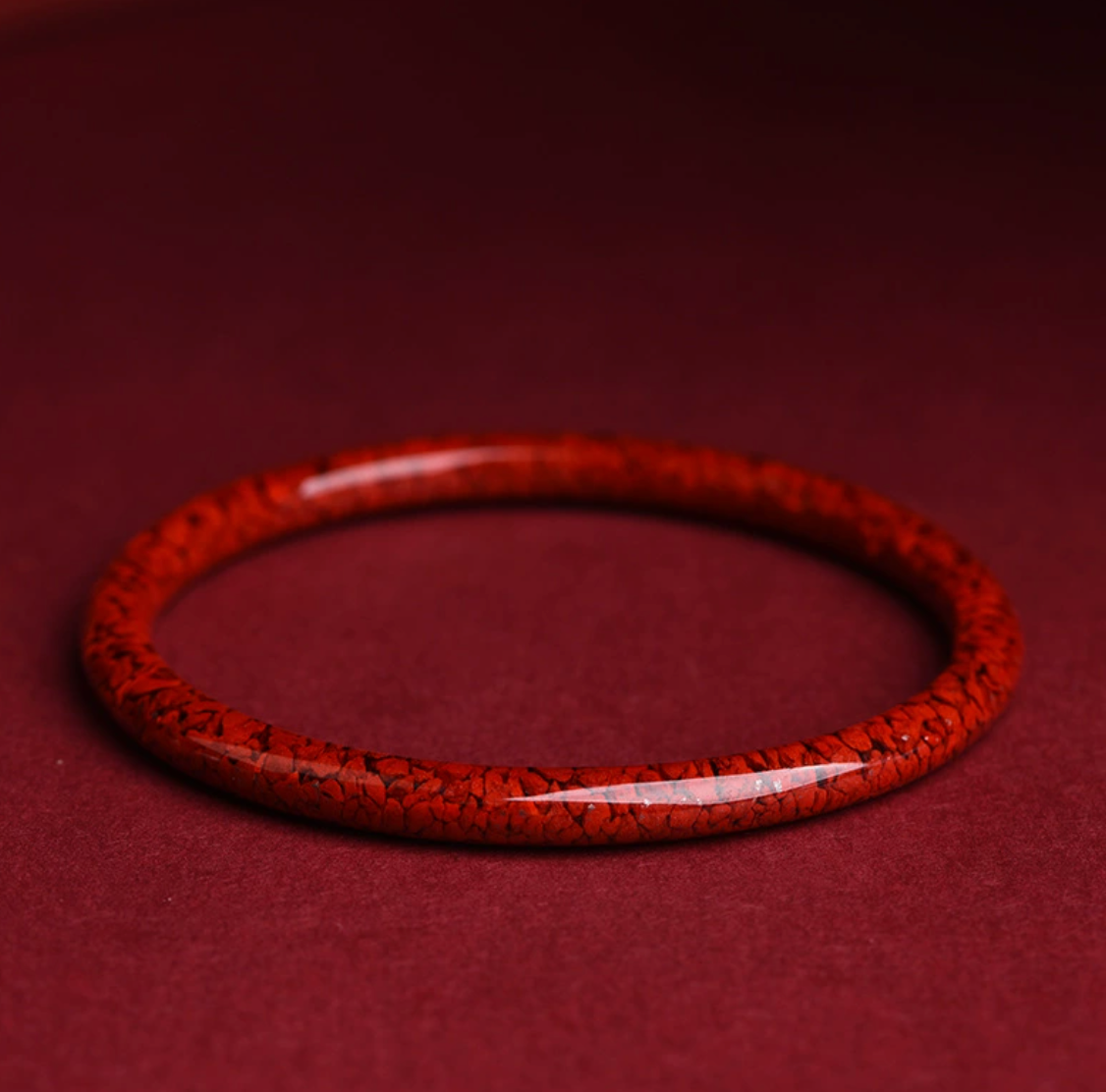 Imperial Cinnabar Heart Sutra Bangle