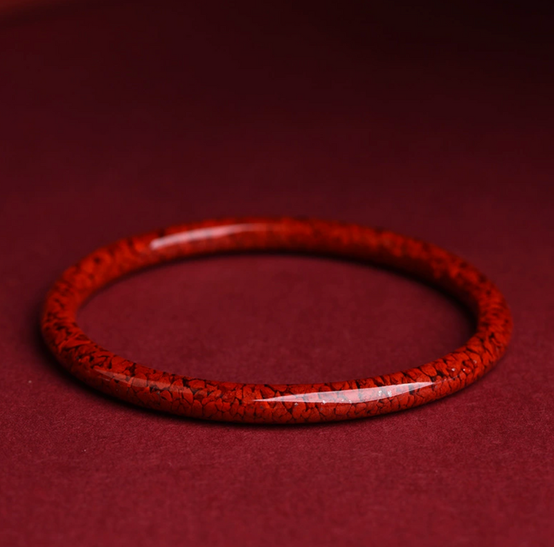 Imperial Cinnabar Heart Sutra Bangle