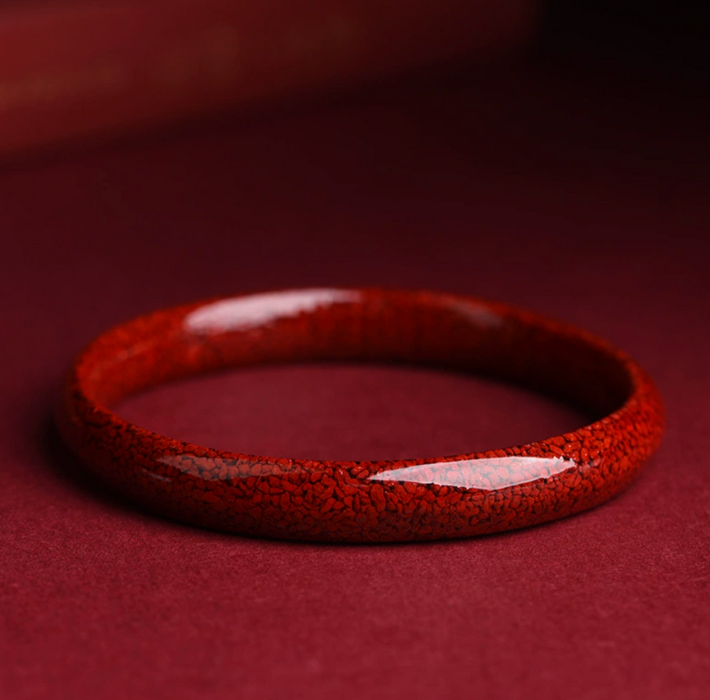 Imperial Cinnabar Heart Sutra Bangle
