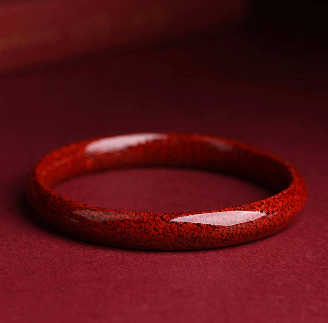 Imperial Cinnabar Heart Sutra Bangle