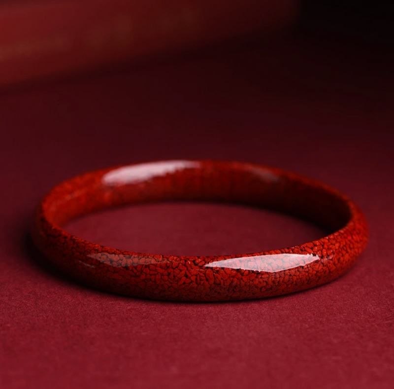 Imperial Cinnabar Heart Sutra Bangle