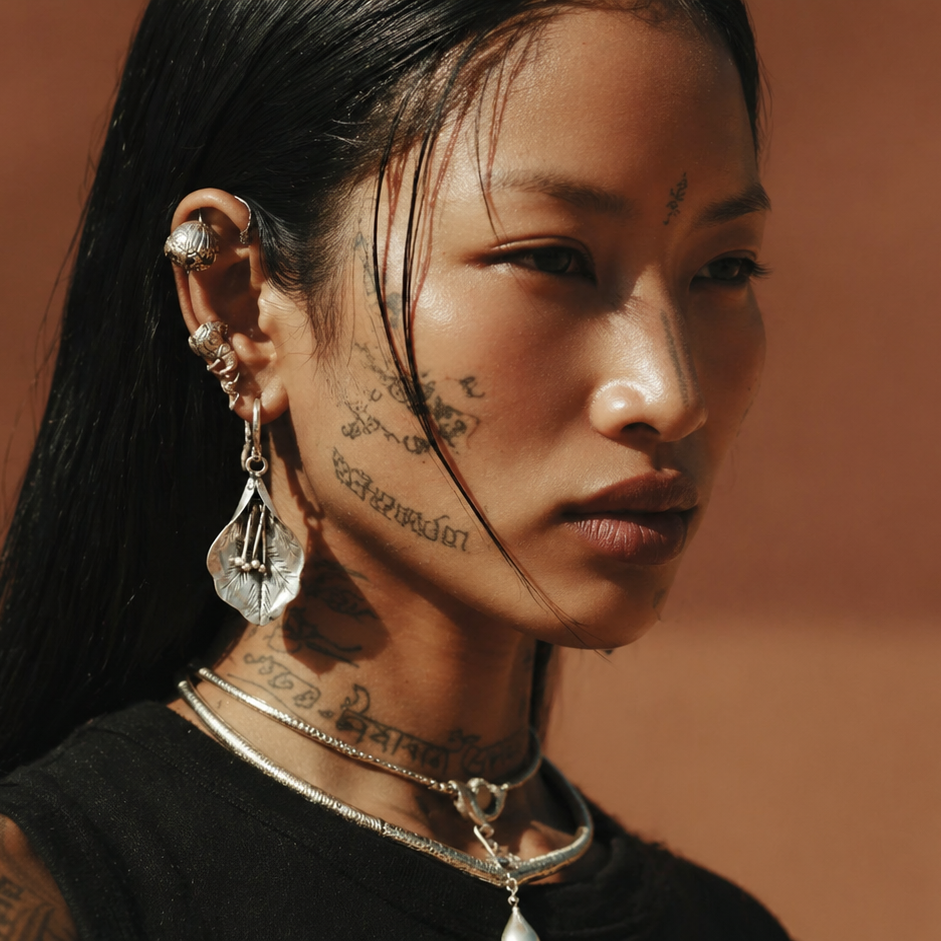 Miao Silver Earrings   | Ethnic Heritage