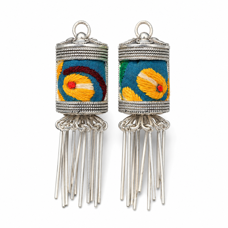 Vintage Embroidery Earrings| Heritage