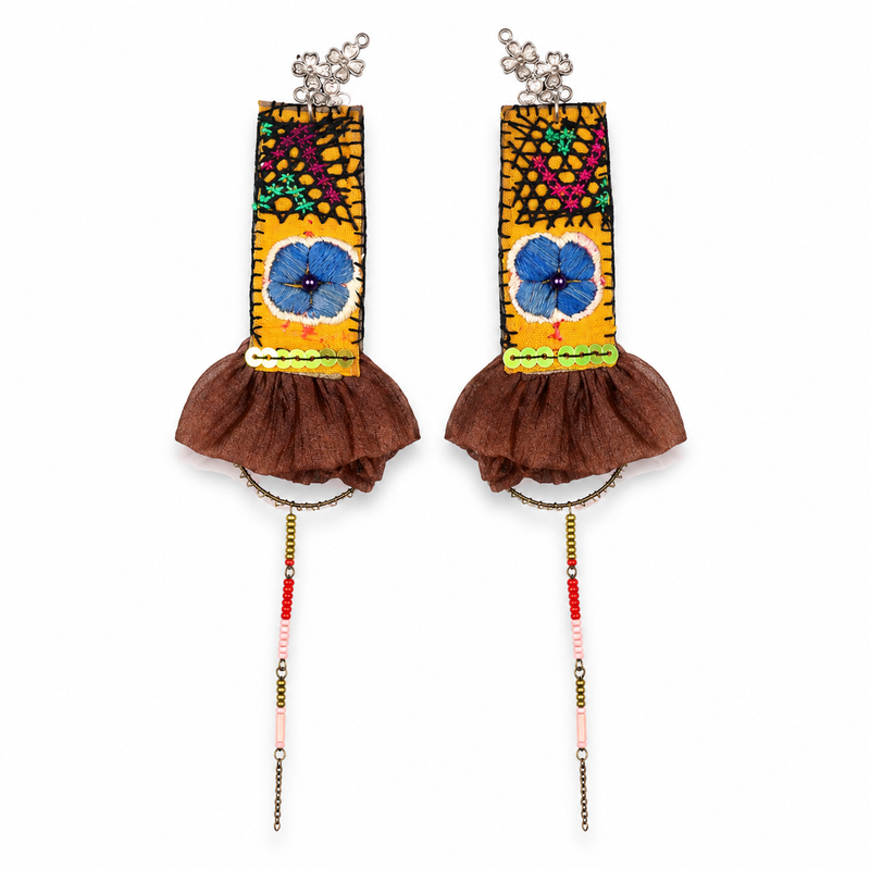 Vintage Embroidery Earrings | Heritage