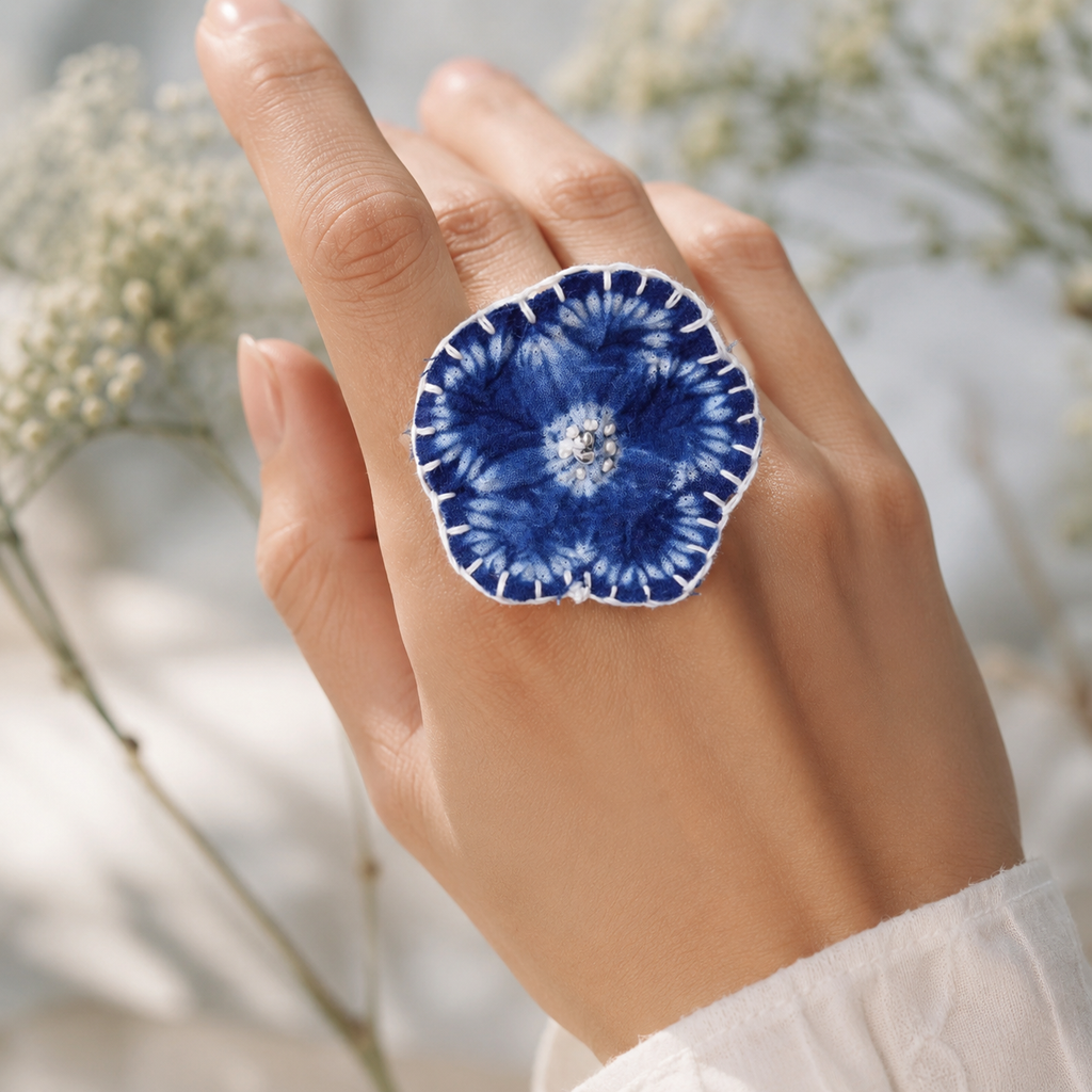 Indigo Batik Ring| Artisan Heritage