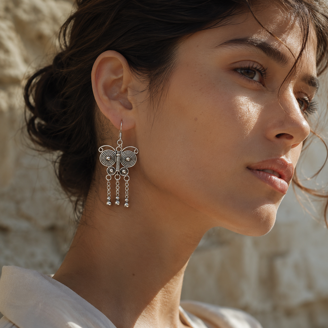 Miao Silver Earrings  | Ethnic Heritage