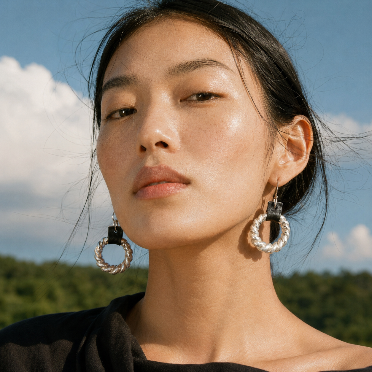 Miao Silver Earrings | Ethnic Heritage