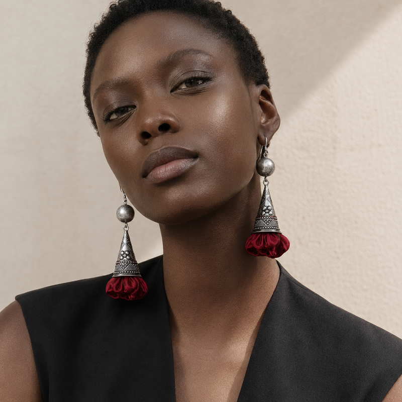 Miao Silver Earrings | Ethnic Heritage