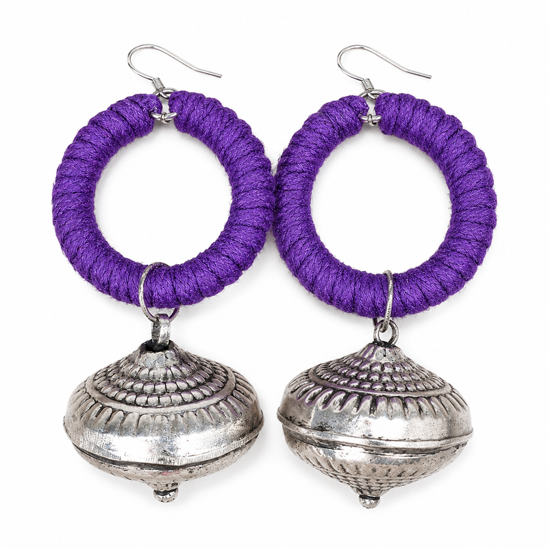 Miao Silver Earrings  | Ethnic Heritage
