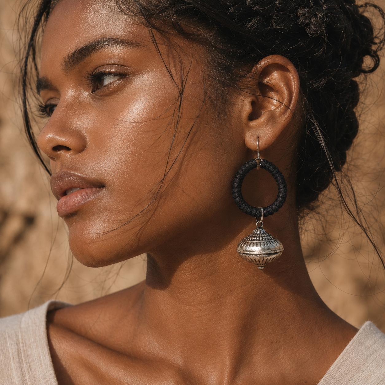 Miao Silver Earrings  | Ethnic Heritage
