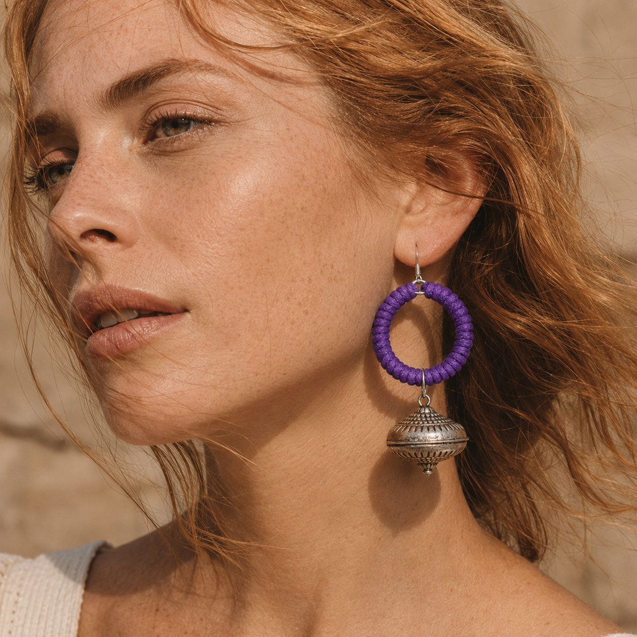 Miao Silver Earrings  | Ethnic Heritage