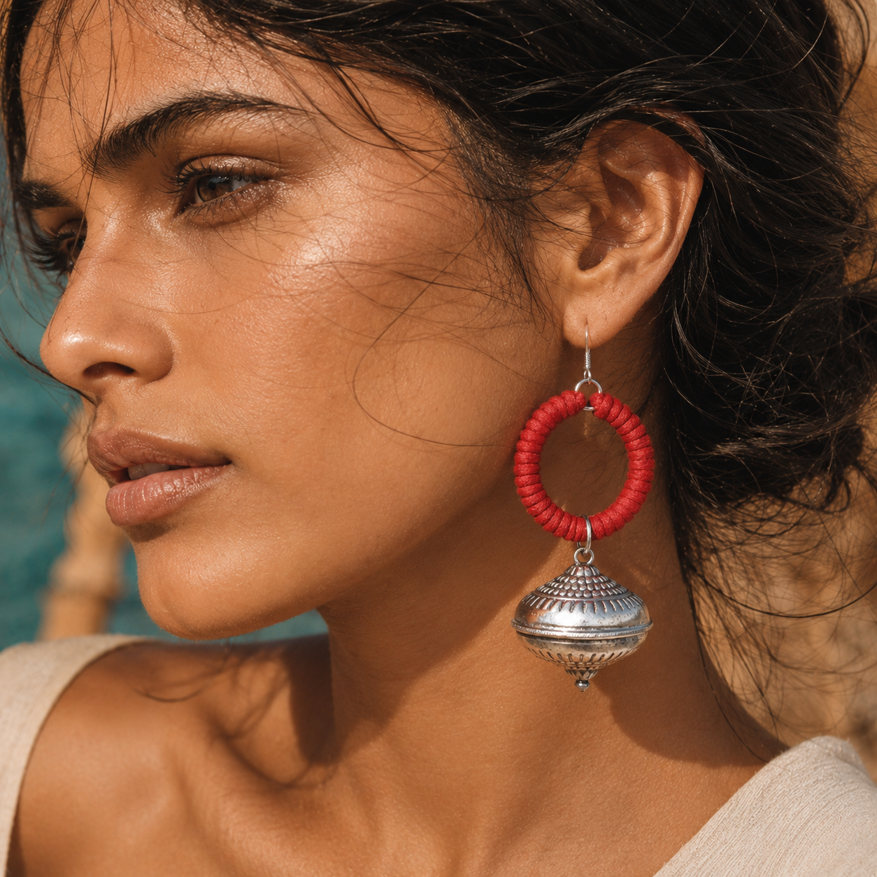 Miao Silver Earrings  | Ethnic Heritage