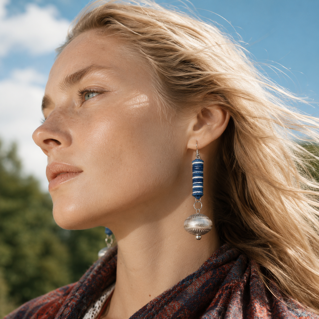 Miao Silver Earrings | Ethnic Heritage