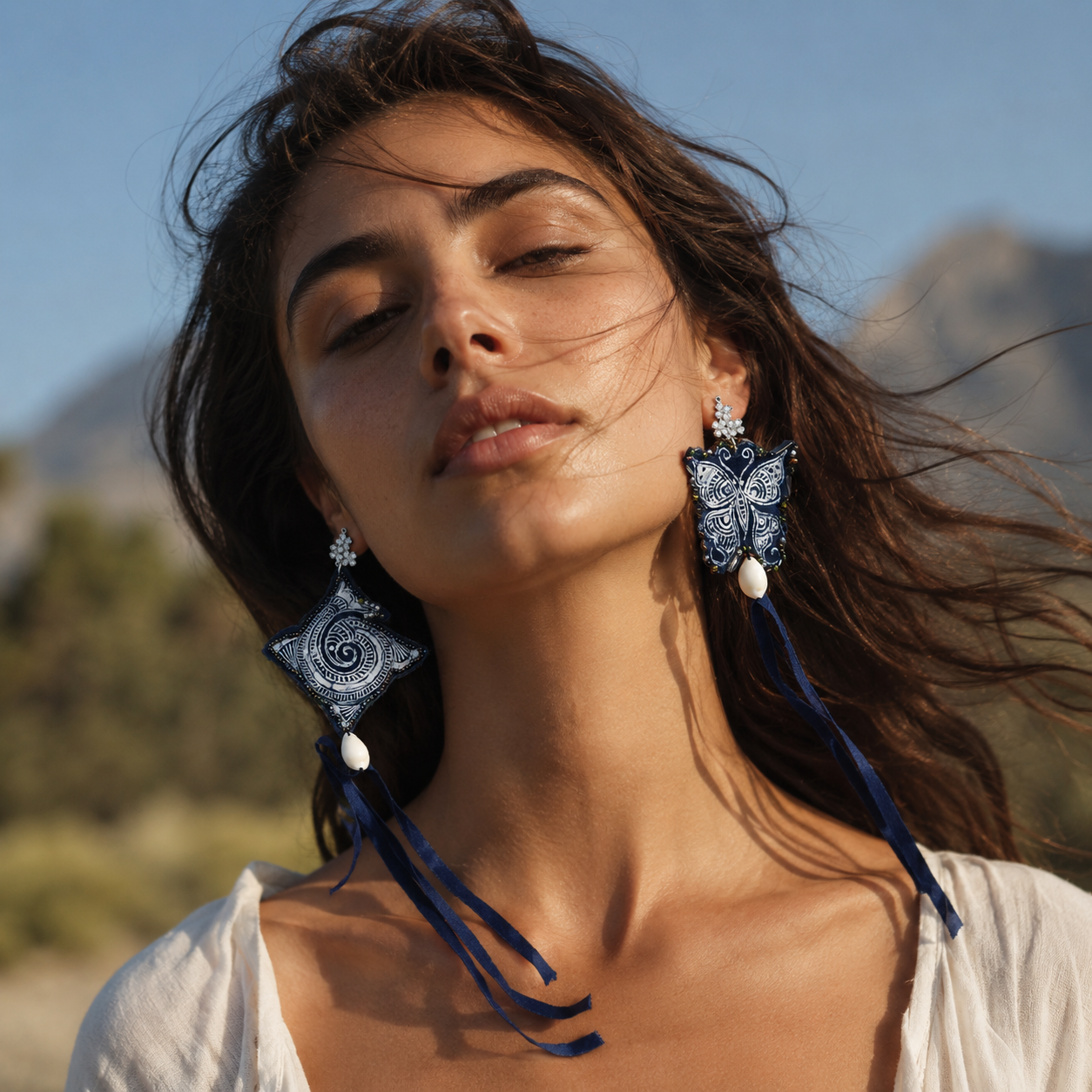Miao Silver Earrings | Ethnic Heritage