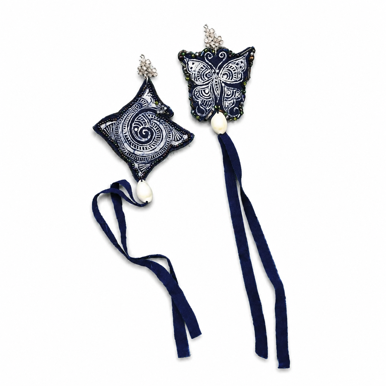 Miao Silver Earrings | Ethnic Heritage