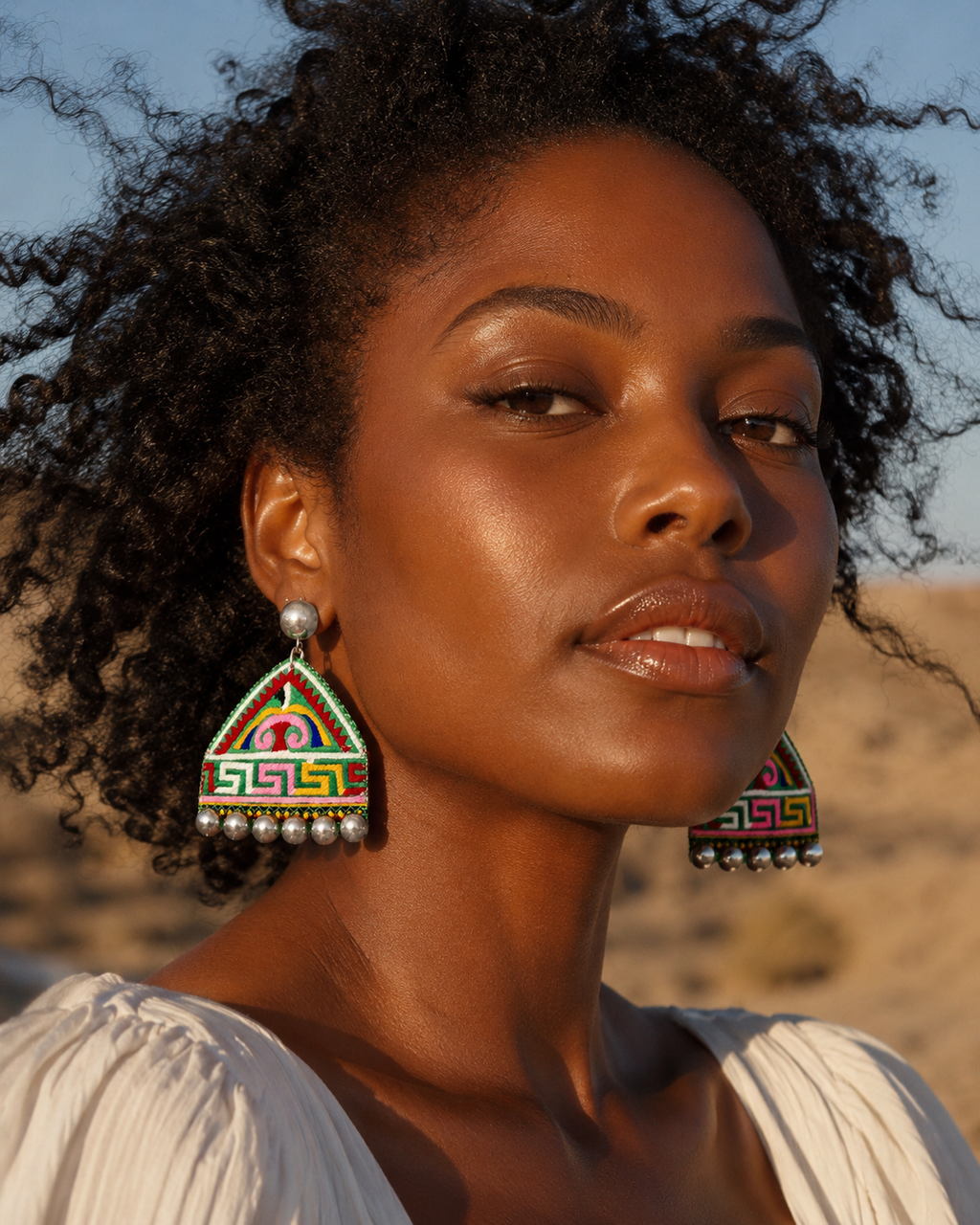 Vintage Embroidery Earrings  | Heritage