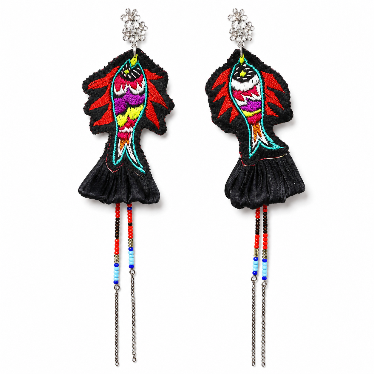 Vintage Embroidery Earrings| Heritage