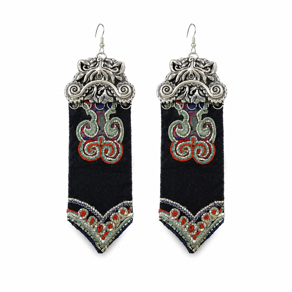 Vintage Embroidery Earrings  | Heritage