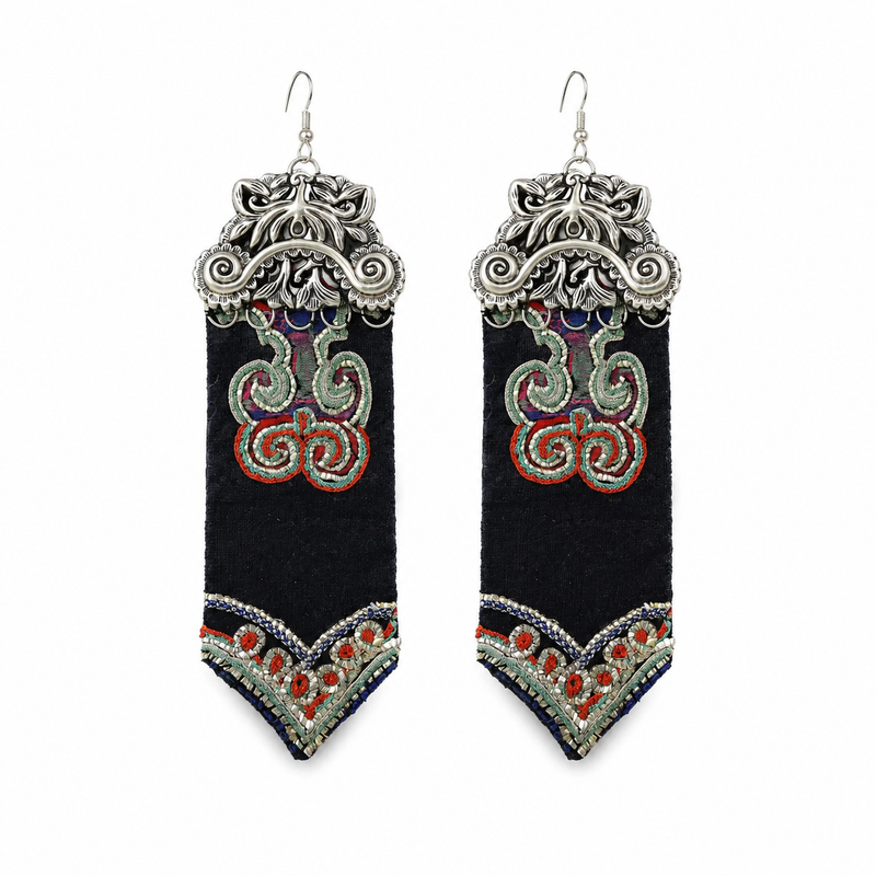 Vintage Embroidery Earrings  | Heritage