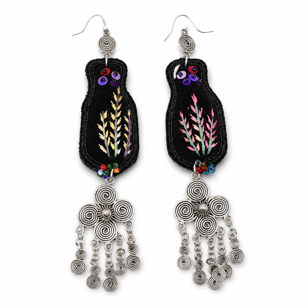 Vintage Embroidery Earrings | Heritage