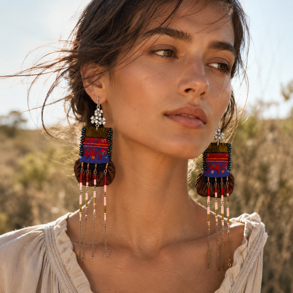 Vintage Embroidery Earrings | Heritage