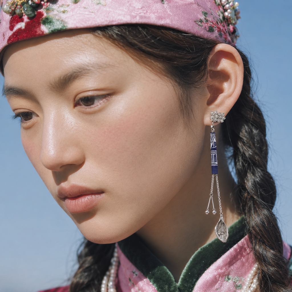 Miao Silver Earrings  | Ethnic Heritage