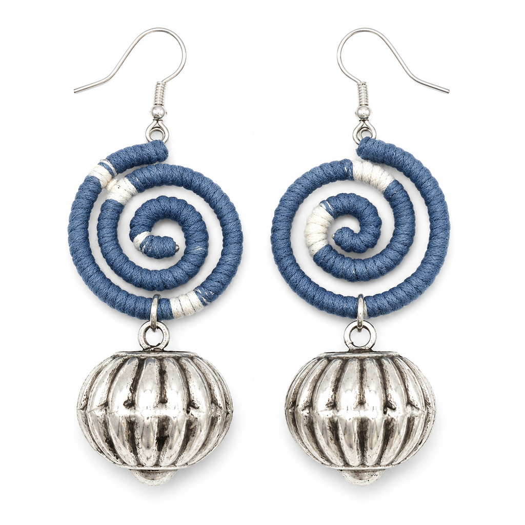 Miao Silver Earrings  | Ethnic Heritage