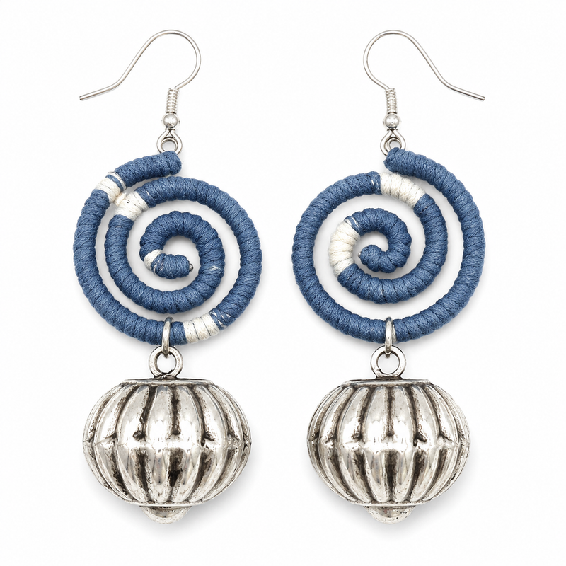 Miao Silver Earrings  | Ethnic Heritage