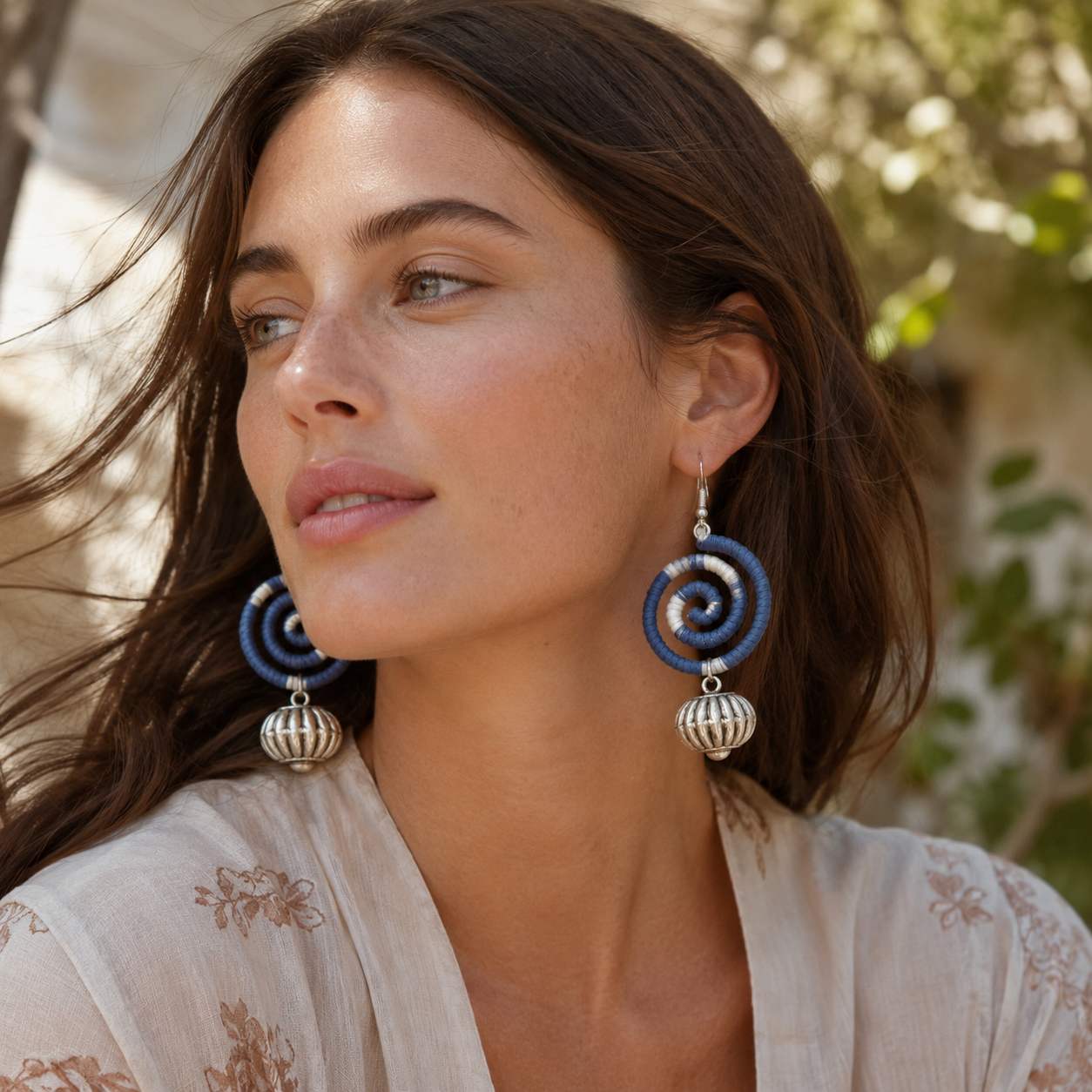 Miao Silver Earrings  | Ethnic Heritage