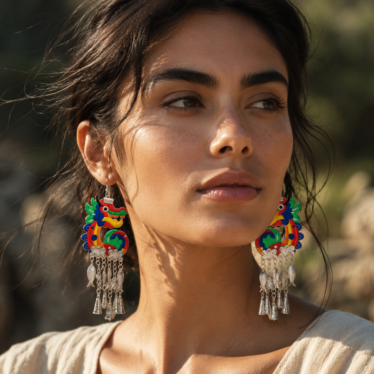 Vintage Embroidery Earrings | Heritage