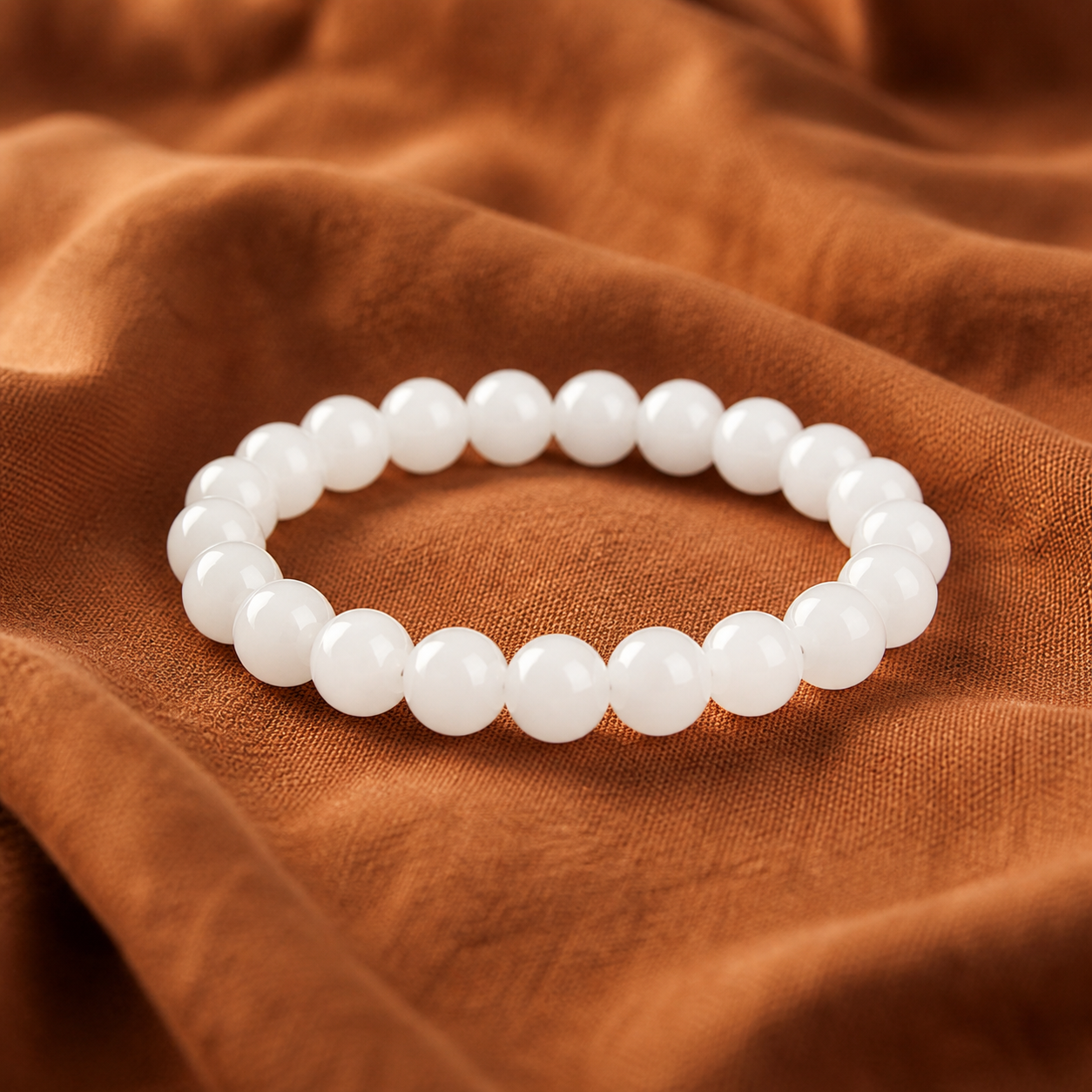 Natural 7A Hetian White Jade Bracelet