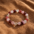 Purple Rose Quartz & Strawberry Quartz Bracelet