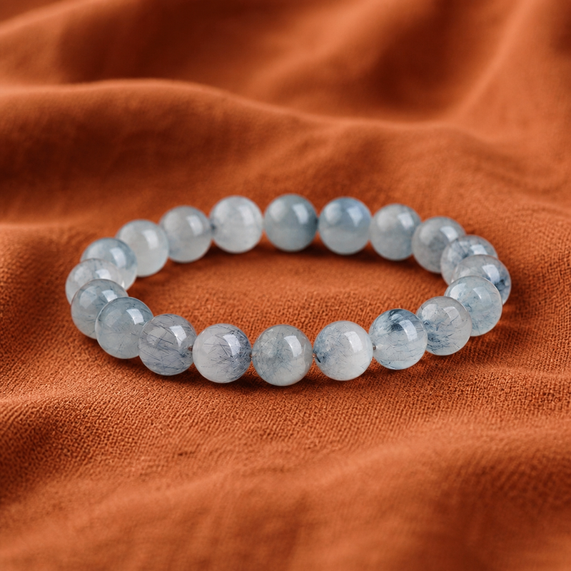Natural 7A Blue Rabbit Hair Quartz Bracelet