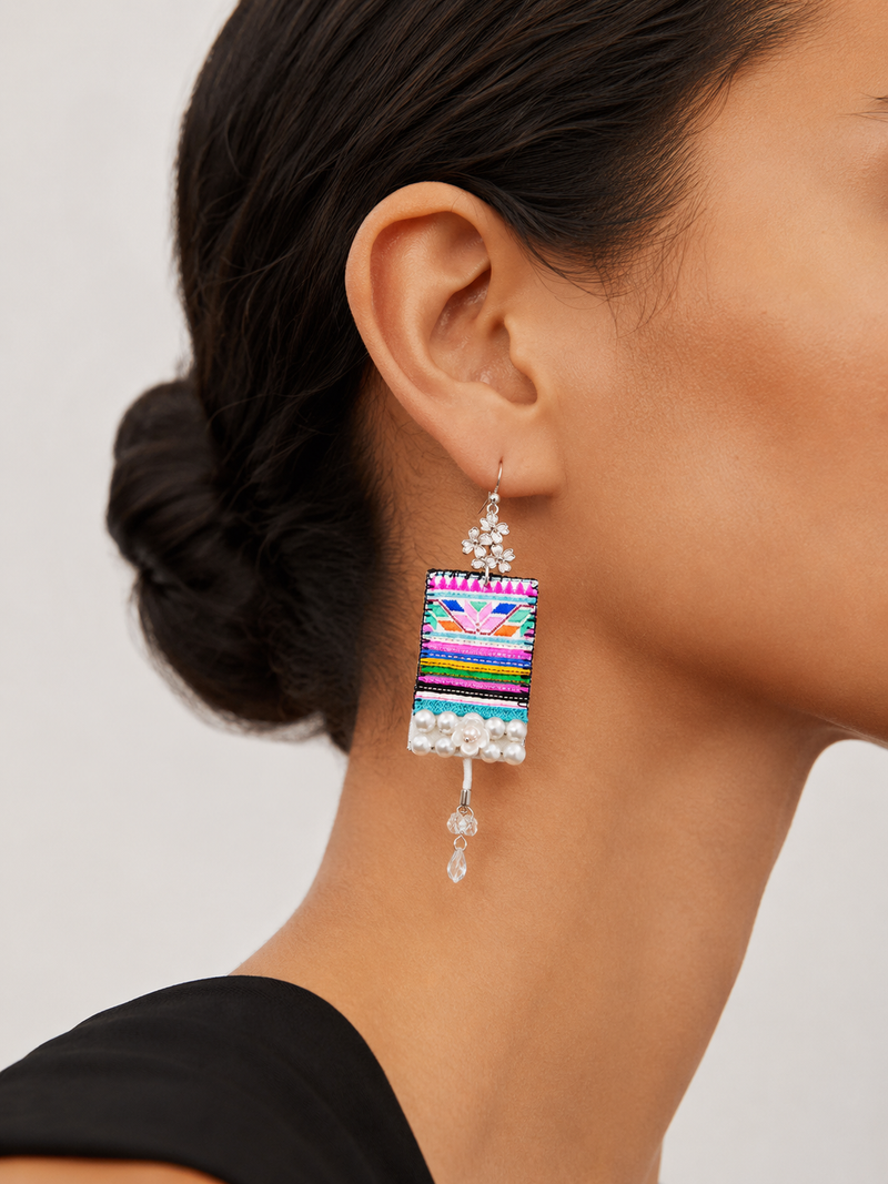 Vintage Embroidery Earrings| Heritage