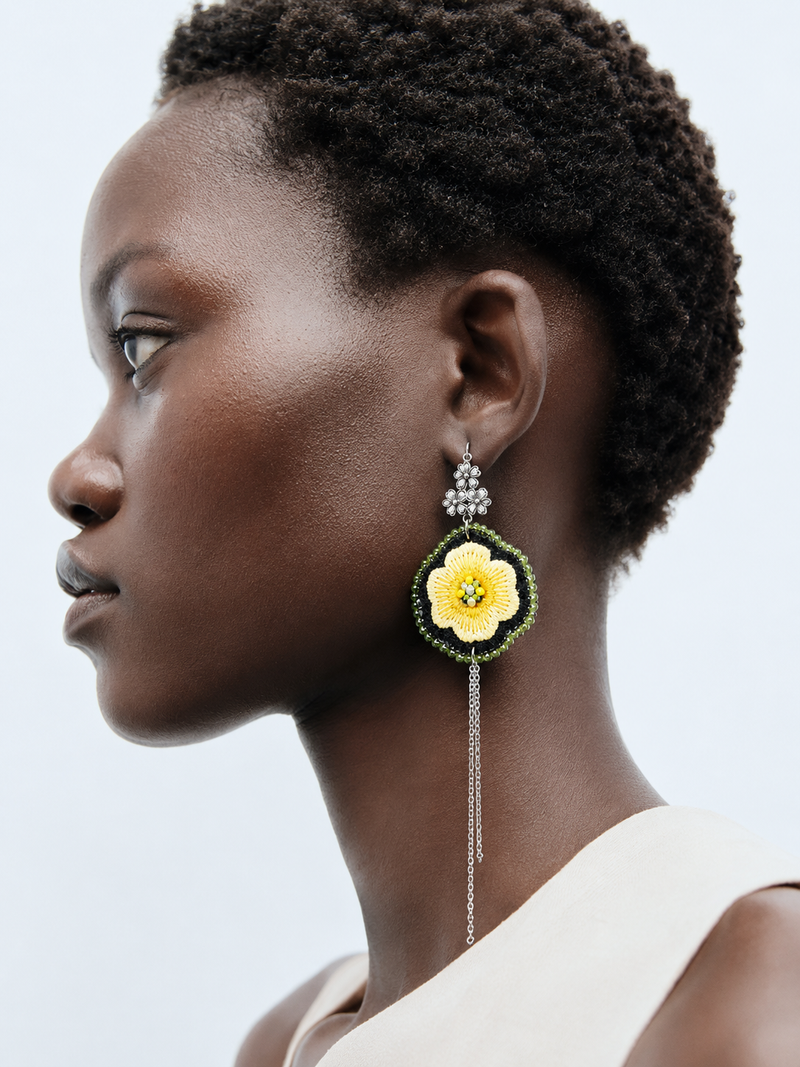 Vintage Embroidery Earrings | Heritage