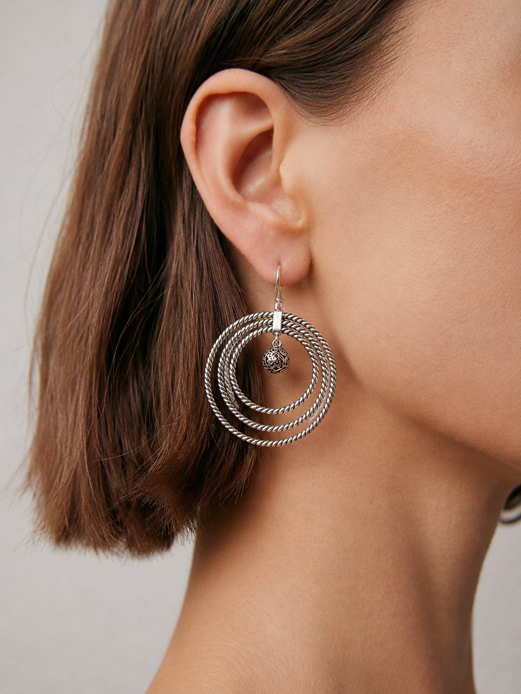 Miao Silver Earrings  | Ethnic Heritage