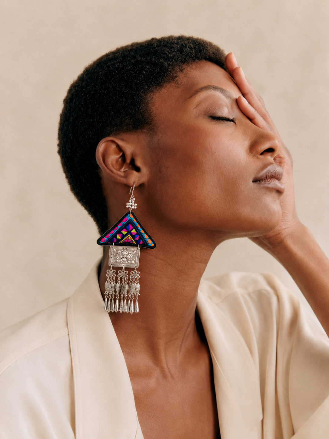 Vintage Embroidery Earrings | Heritage