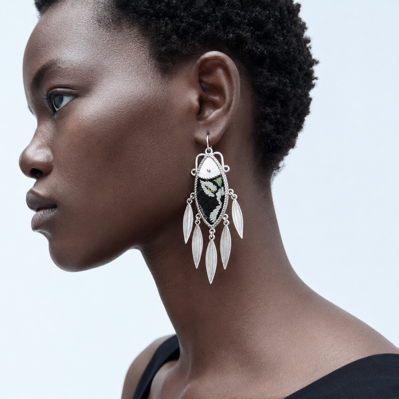 Vintage Embroidery Earrings | Heritage