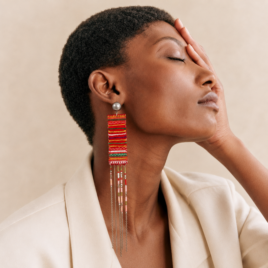 Miao Silver Earrings | Ethnic Heritage