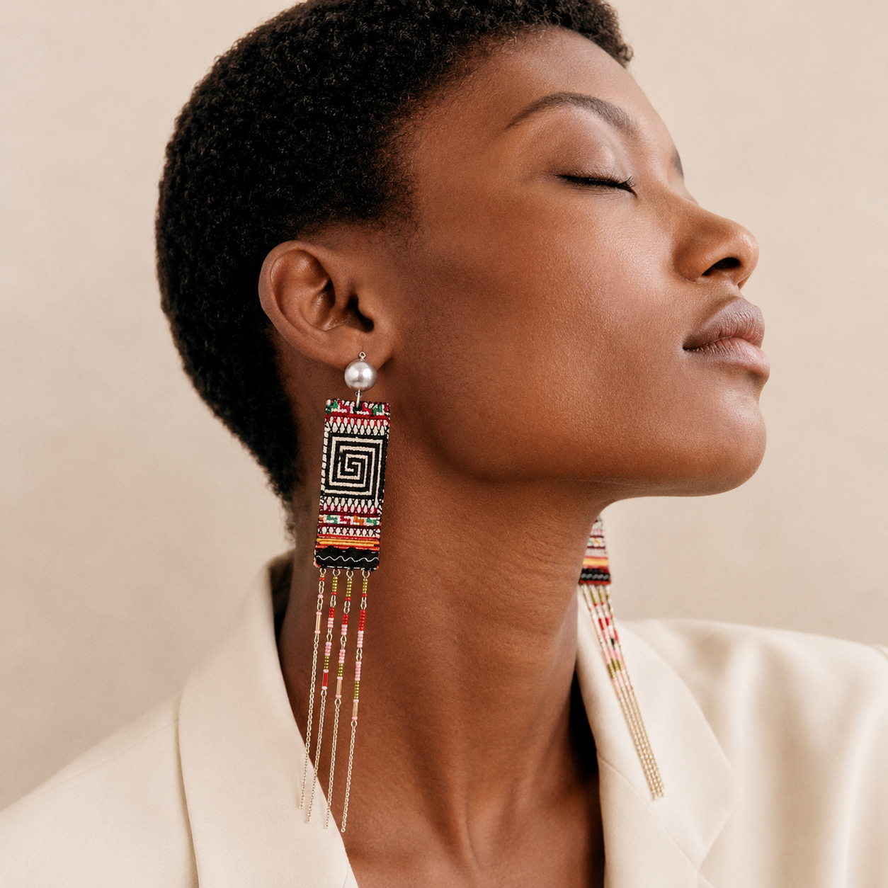 Miao Silver Earrings | Ethnic Heritage